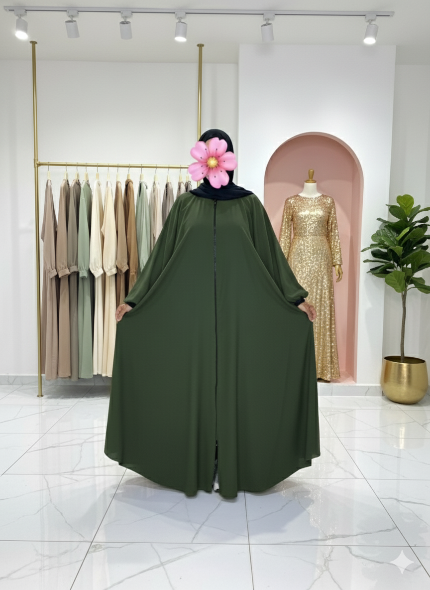 Abaya à motif cloche